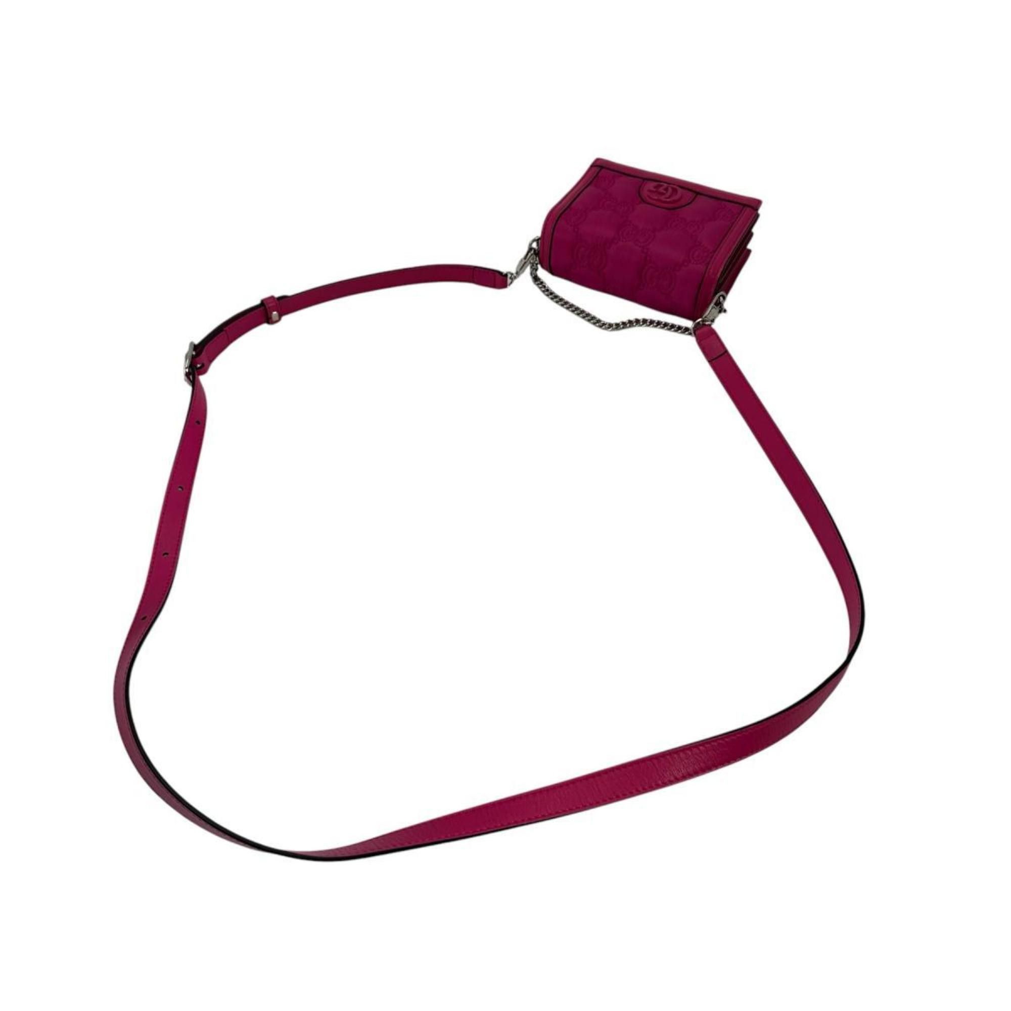 Gucci GUCCI Handbag 2WAY Bag GG Mini Matelasse Nylon Pink Size ONE SIZE - 10 Thumbnail