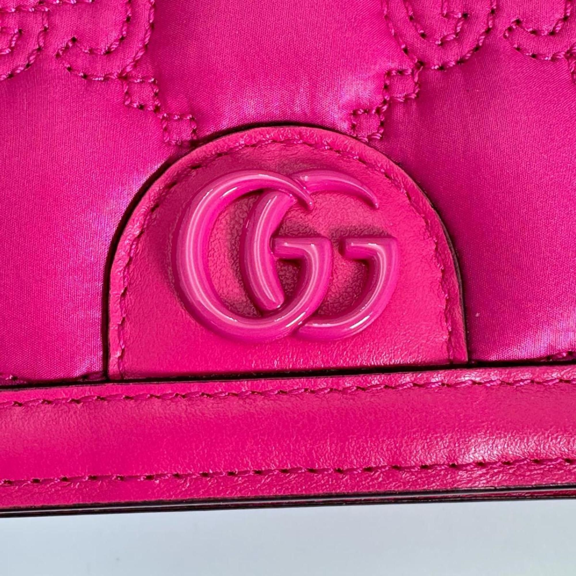 Gucci GUCCI Handbag 2WAY Bag GG Mini Matelasse Nylon Pink Size ONE SIZE - 6 Thumbnail