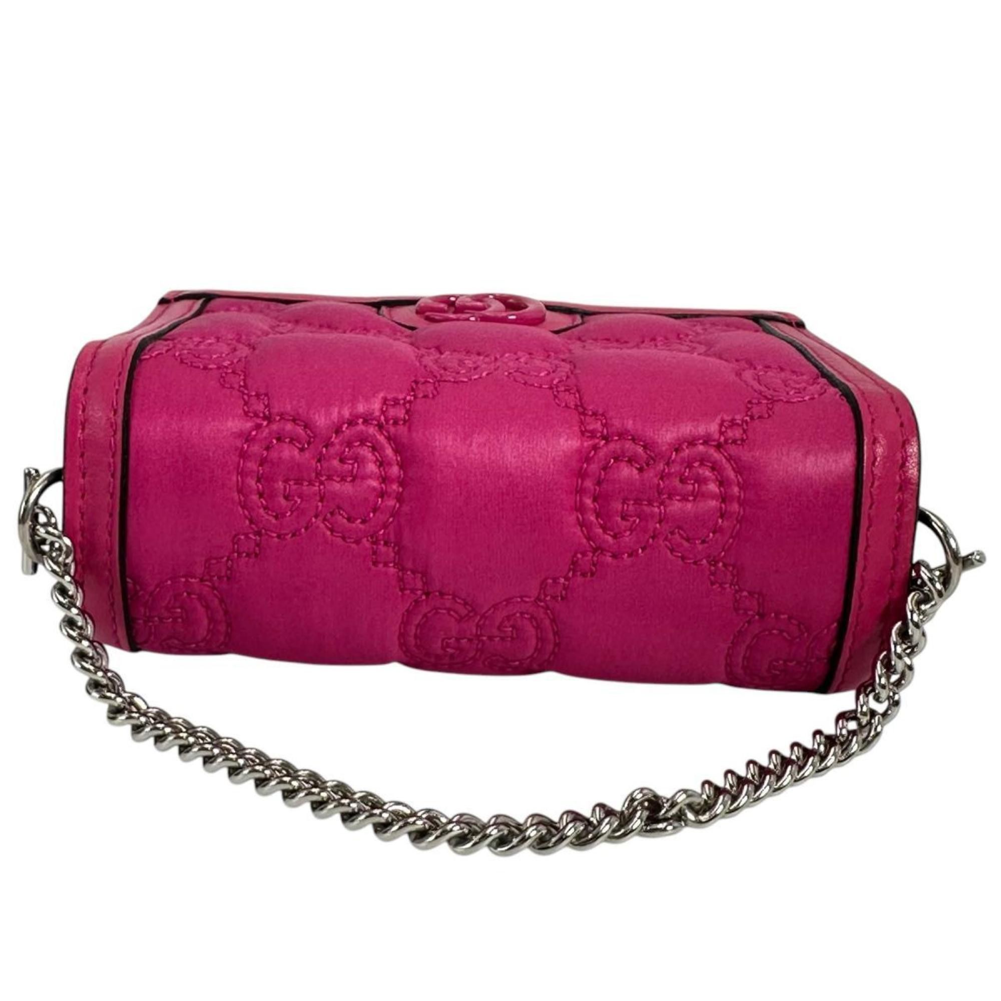 Gucci GUCCI Handbag 2WAY Bag GG Mini Matelasse Nylon Pink Size ONE SIZE - 5 Thumbnail