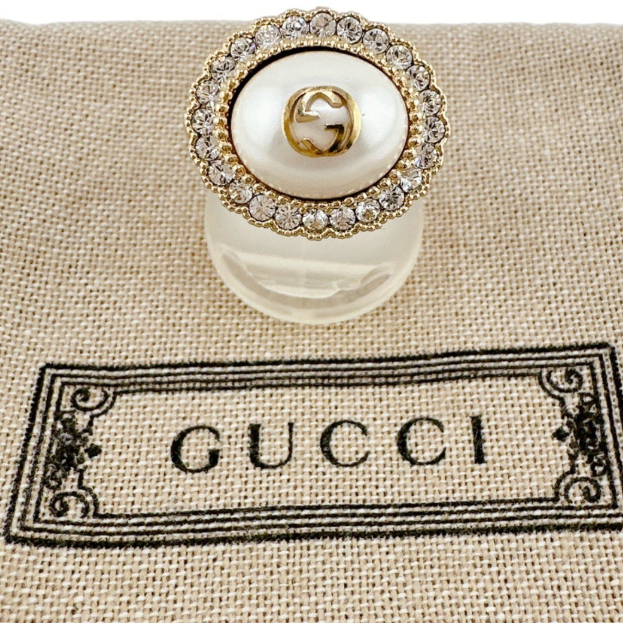 Gucci Gucci Ring Chain Effect GG S Size Flower Metal Gold Size ONE SIZE - 2 Thumbnail