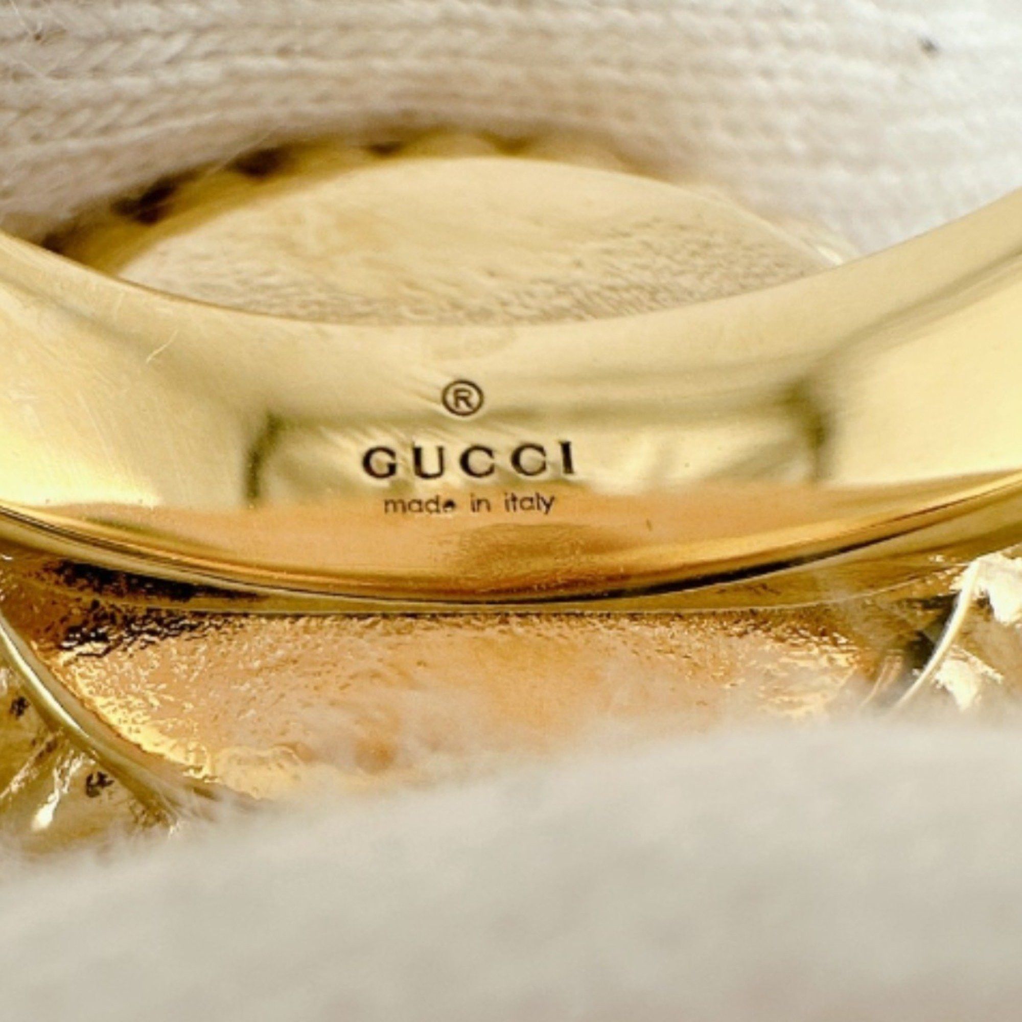 Gucci Gucci Ring Chain Effect GG S Size Flower Metal Gold Size ONE SIZE - 7 Thumbnail