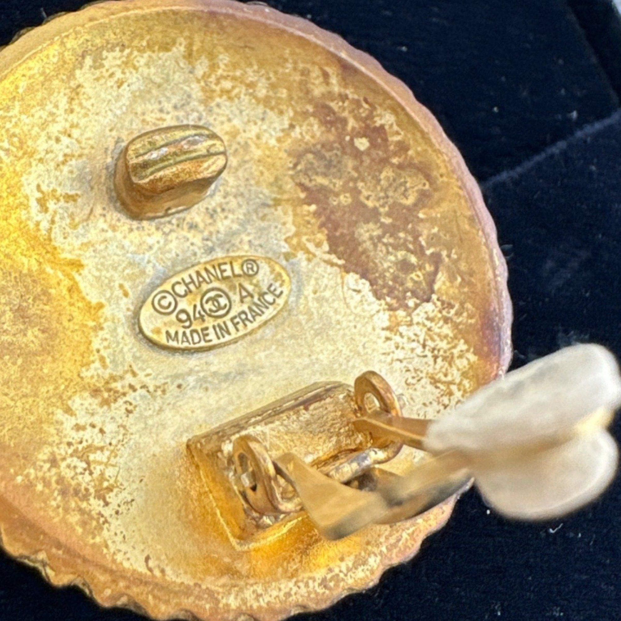 Chanel CHANEL Earrings Vintage Circle Gold Size ONE SIZE - 11 Thumbnail