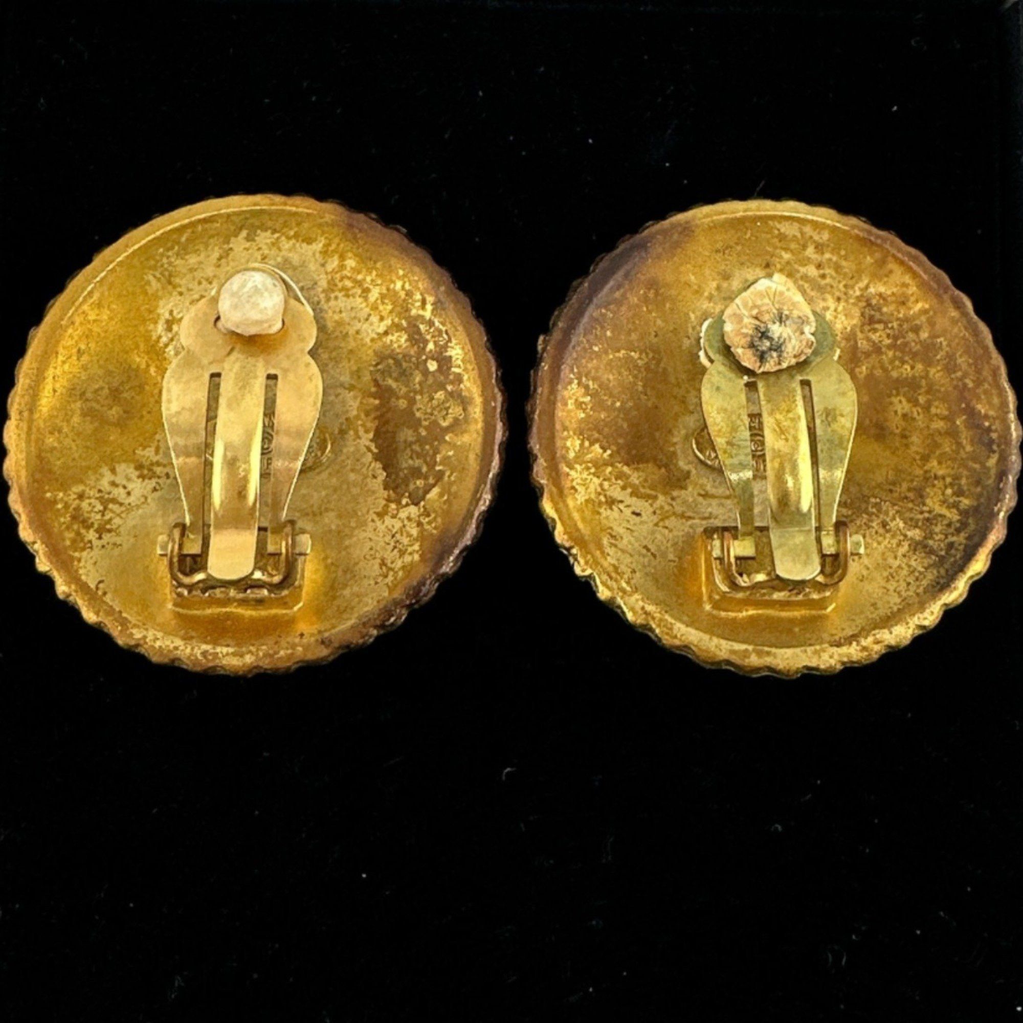 Chanel CHANEL Earrings Vintage Circle Gold Size ONE SIZE - 3 Thumbnail