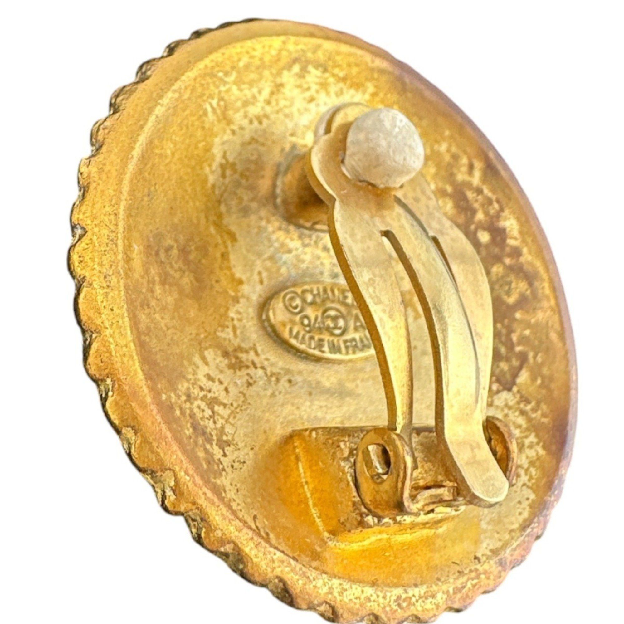 Chanel CHANEL Earrings Vintage Circle Gold Size ONE SIZE - 10 Thumbnail