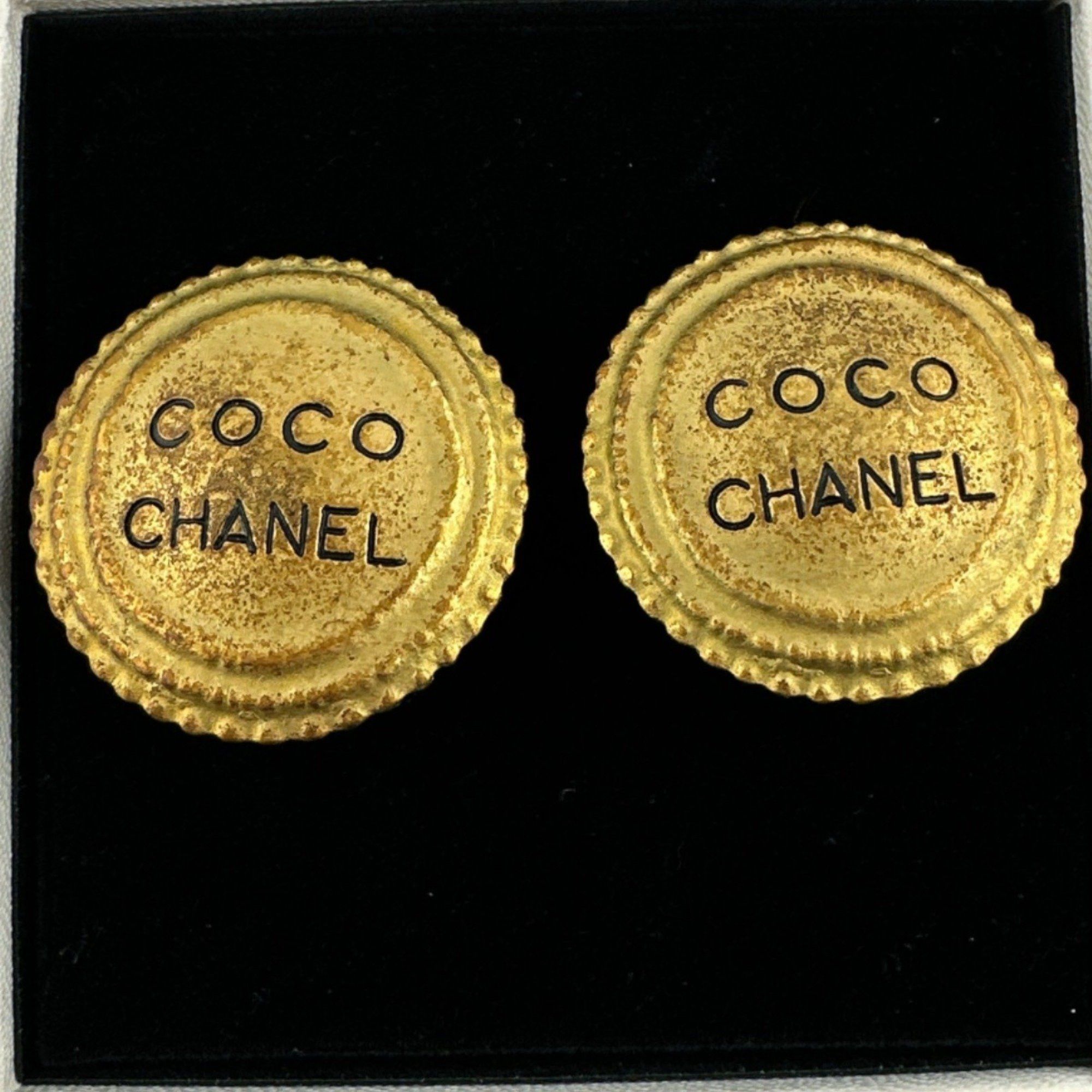 Chanel CHANEL Earrings Vintage Circle Gold Size ONE SIZE - 2 Thumbnail