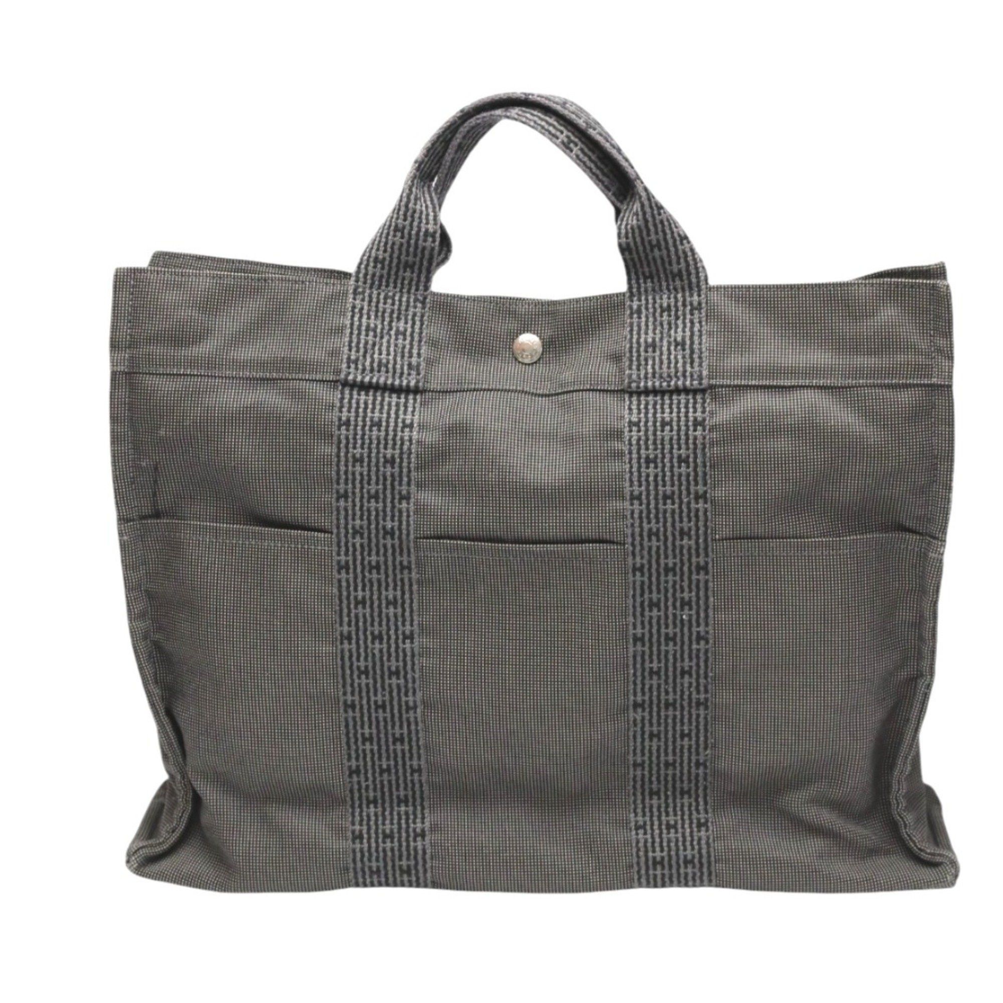 Hermes Hermes Tote Bag MM Air Line Canvas Grey Size ONE SIZE - 2 Thumbnail