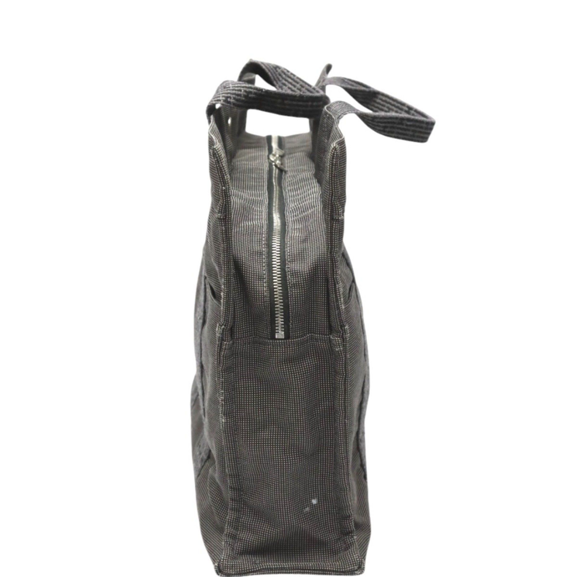 Hermes Hermes Tote Bag MM Air Line Canvas Grey Size ONE SIZE - 3 Thumbnail