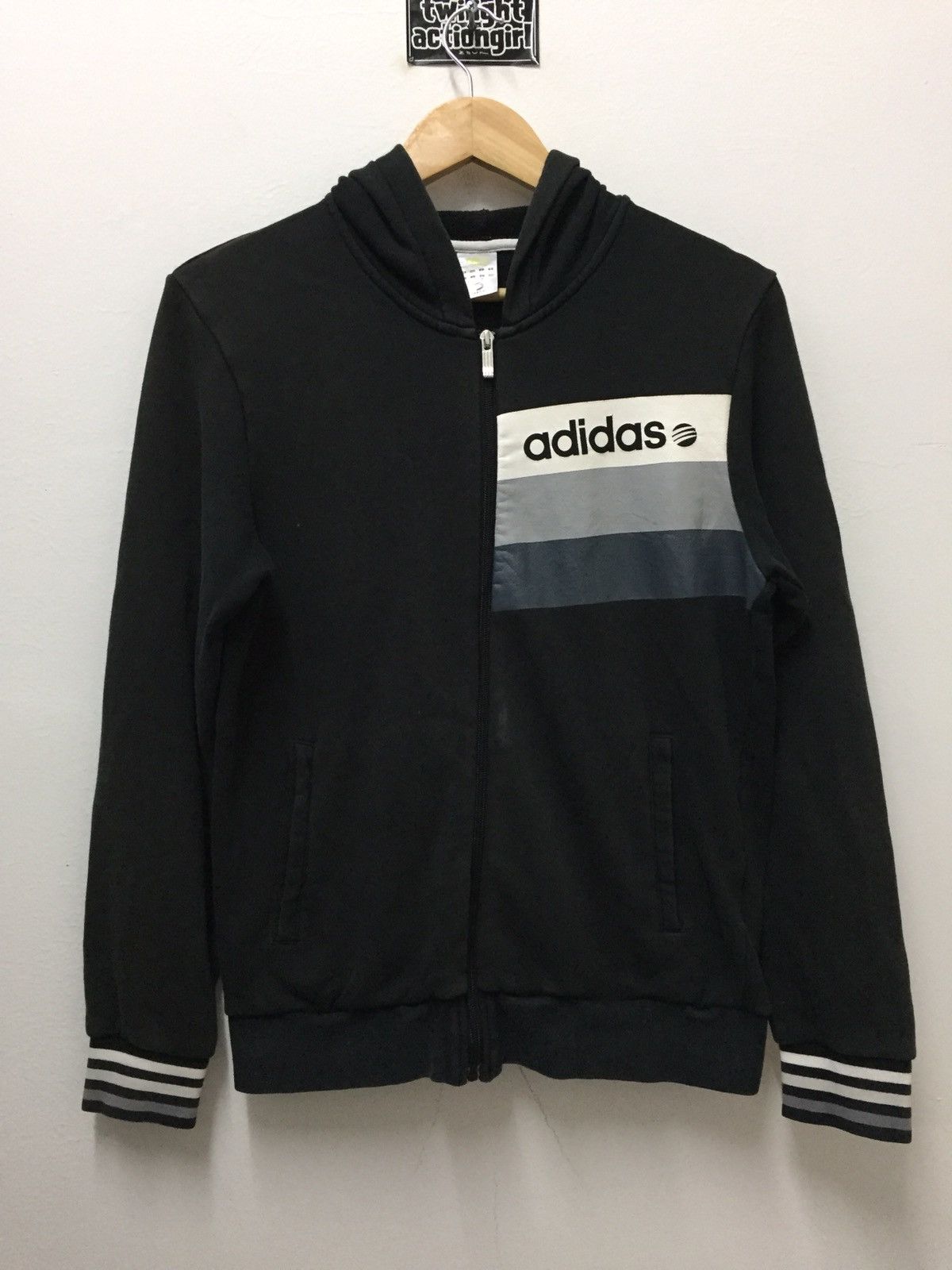 ADIDAS Sweater Track Top Stripe Design /ADIDAS Zipper Jacket