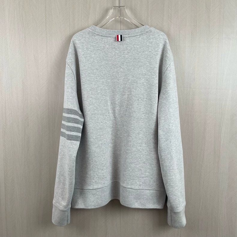 Thom Browne Thom Browne Grey Knit Sweatshirt Size US XL / EU 56 / 4 - 2 Thumbnail