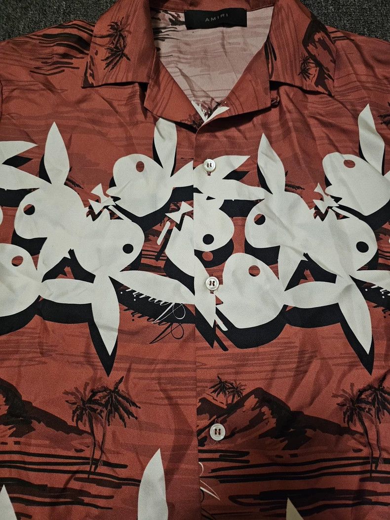 Amiri Amiri Playboy Short Sleeve Silk Shirt Size US M / EU 48-50 / 2 - 2 Thumbnail