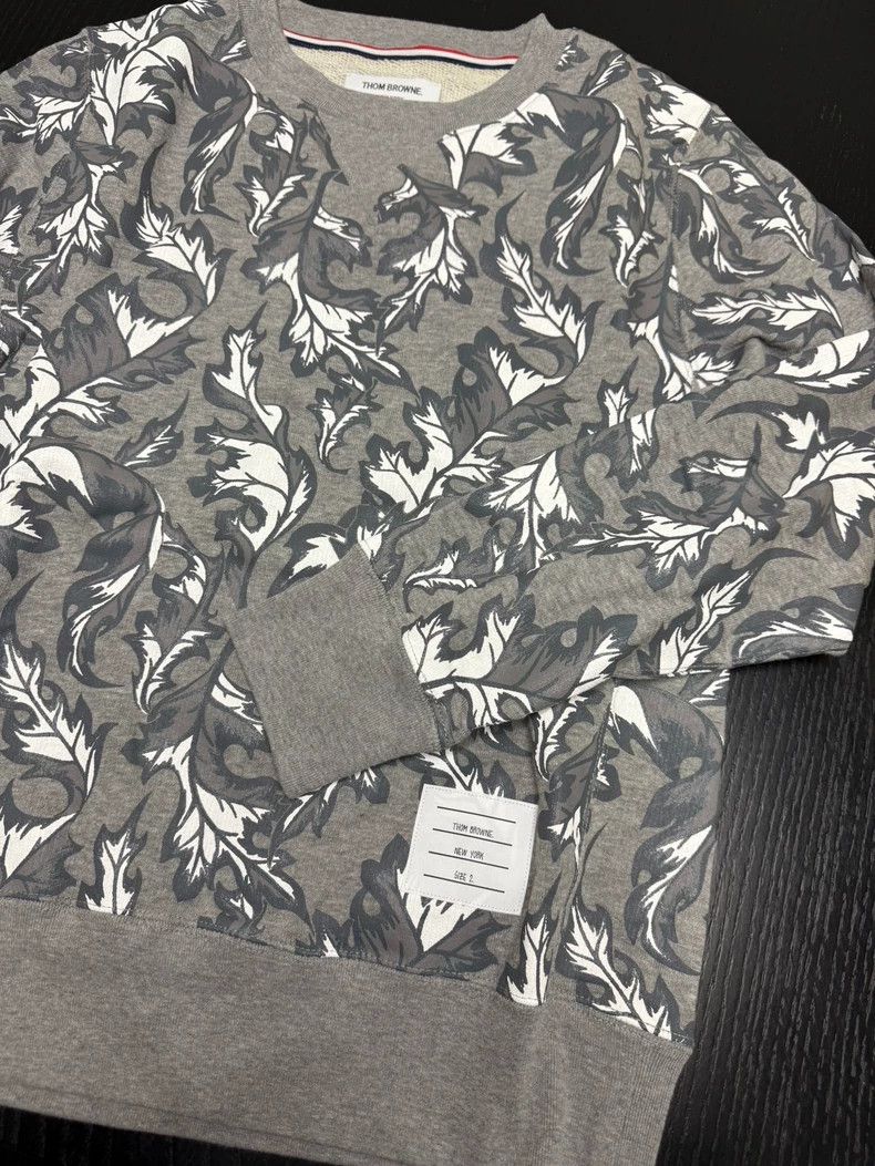 Thom Browne Thom Browne Leaf Pattern Sweatshirt Size US S / EU 44-46 / 1 - 4 Thumbnail