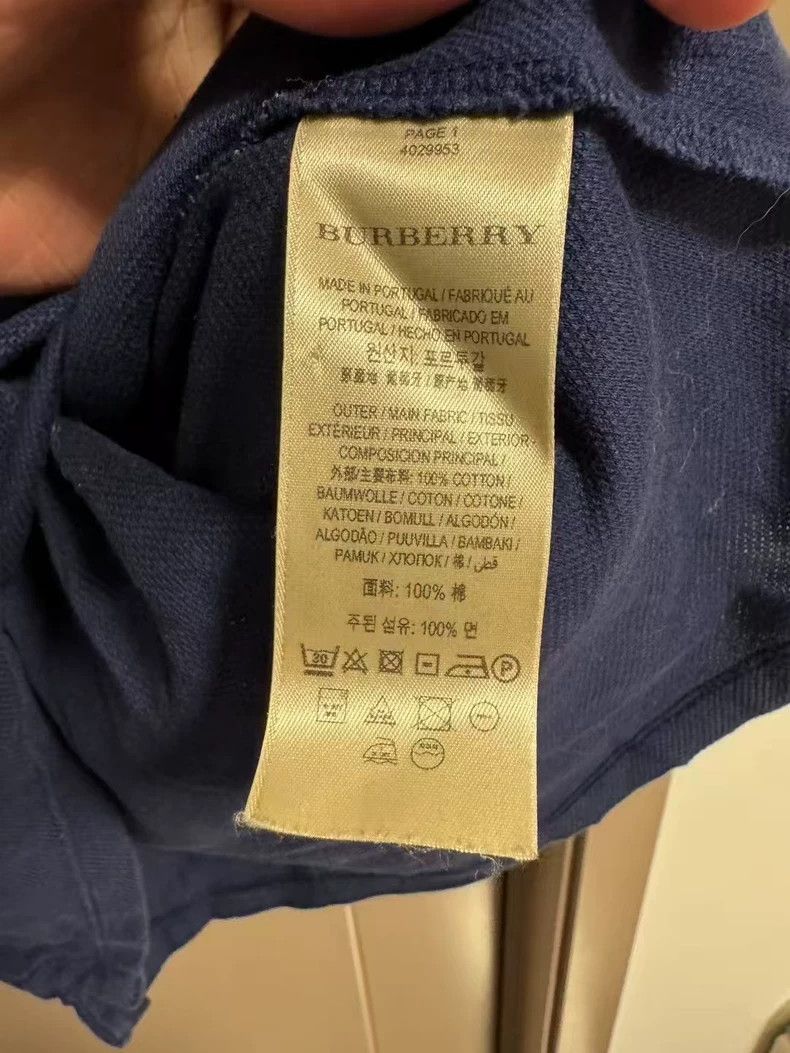 Burberry Burberry Blue Short Sleeve Polo Shirt Size US S / EU 44-46 / 1 - 4 Thumbnail