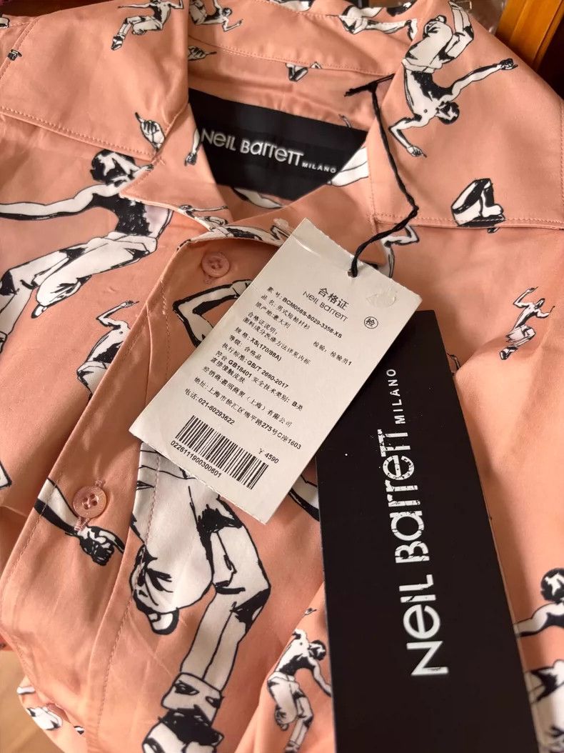 Neil Barrett Neil Barrett Short Sleeve Shirt Made in Italy Size US XS / EU 42 / 0 - 8 Thumbnail