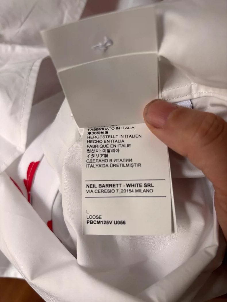Thom Browne Neil Barrett Short Sleeve Shirt from Italy Size US L / EU 52-54 / 3 - 6 Thumbnail