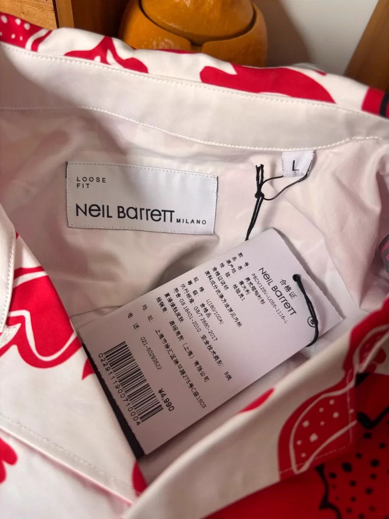 Thom Browne Neil Barrett Short Sleeve Shirt from Italy Size US L / EU 52-54 / 3 - 4 Thumbnail