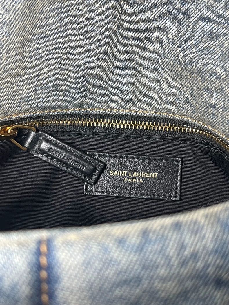 Yves Saint Laurent YSL Puffer Denim Cloud Bag Small Size Size ONE SIZE - 8 Thumbnail