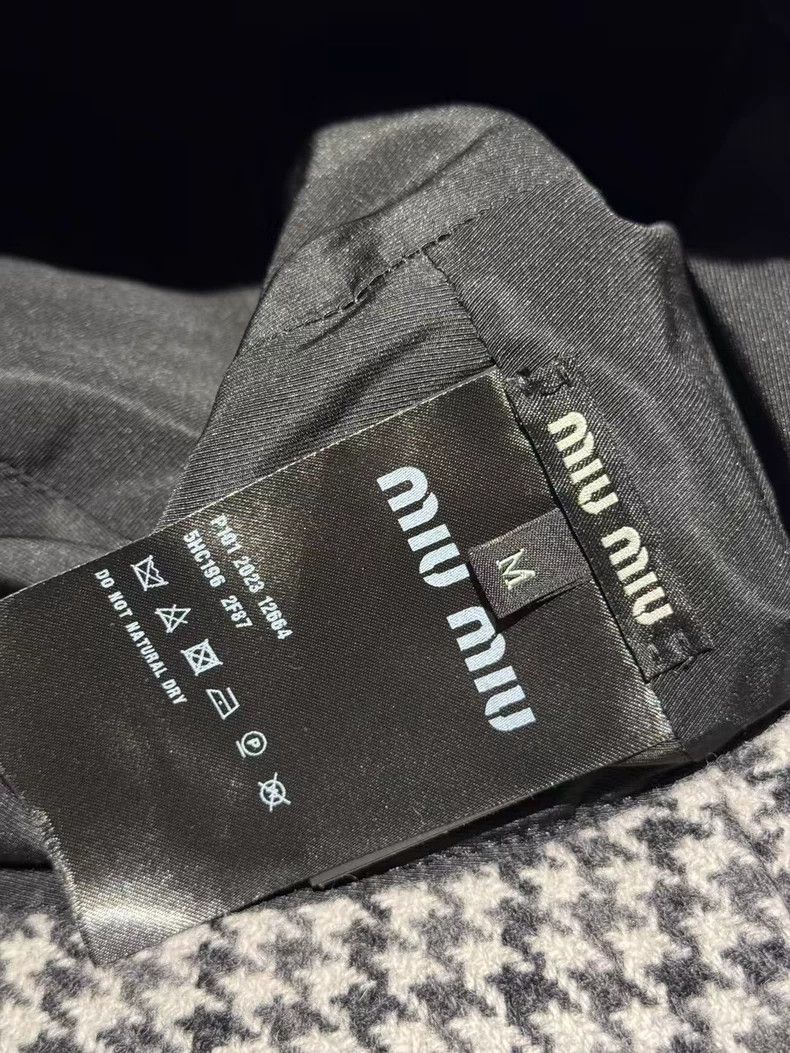 Miu Miu New Miu Miu Houndstooth Bucket Hat Size ONE SIZE - 3 Thumbnail
