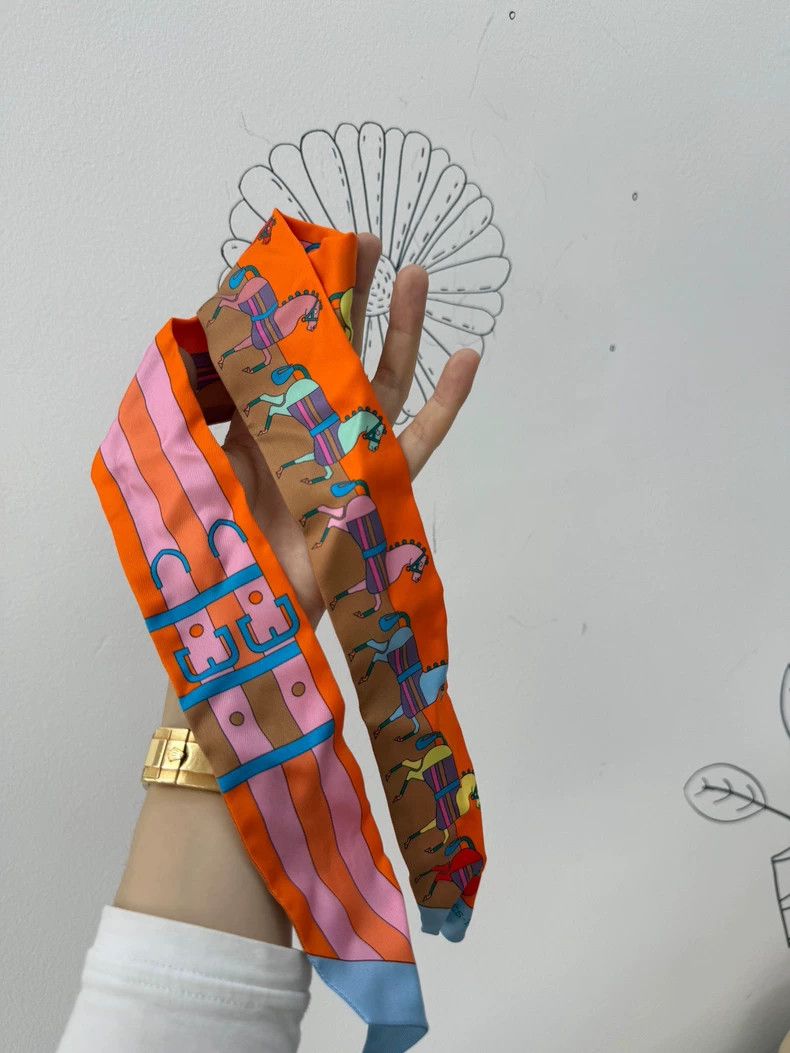 Hermes Hermes Horse Pattern Silk Scarf Size ONE SIZE - 3 Thumbnail