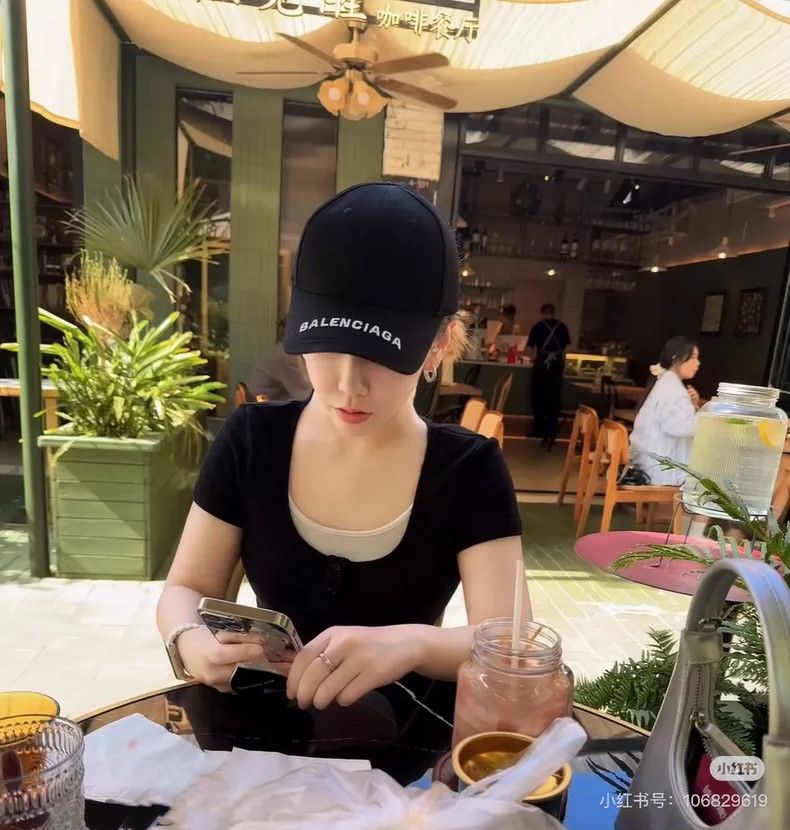 Balenciaga Balenciaga Black Logo Baseball Cap Size ONE SIZE - 8 Thumbnail