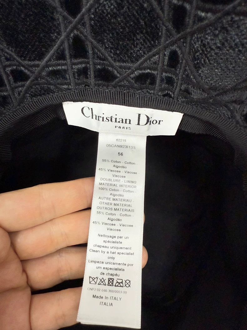 Dior New Dior Velvet Fisherman Hat Size 56 Size ONE SIZE - 5 Thumbnail