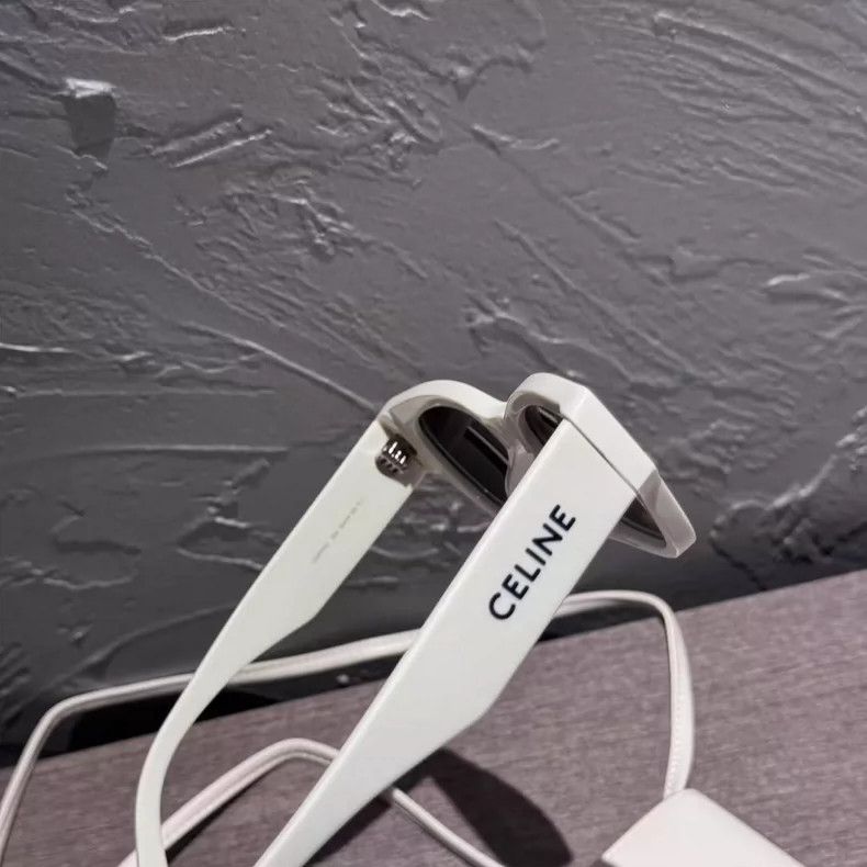 Celine Celine Logo Sunglasses with White Edges Size ONE SIZE - 9 Thumbnail