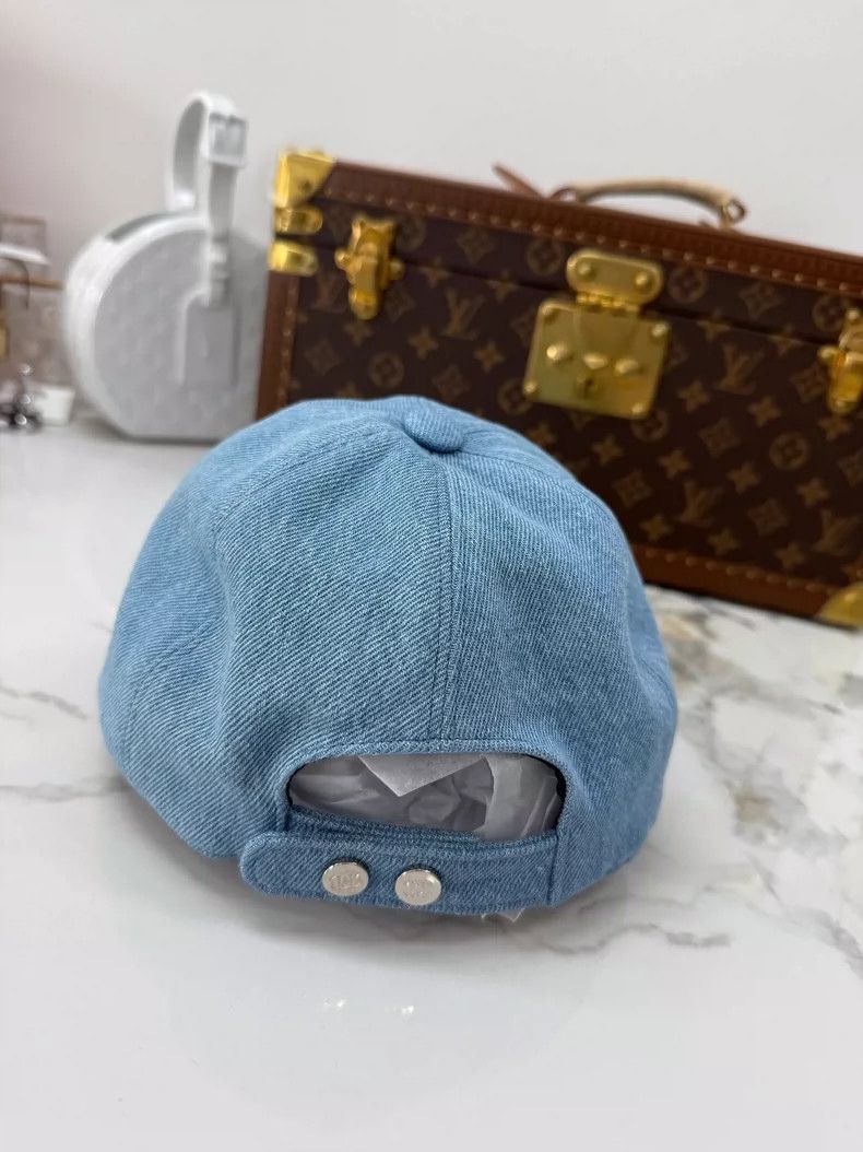 Chanel Sequined Logo Denim Baseball Cap