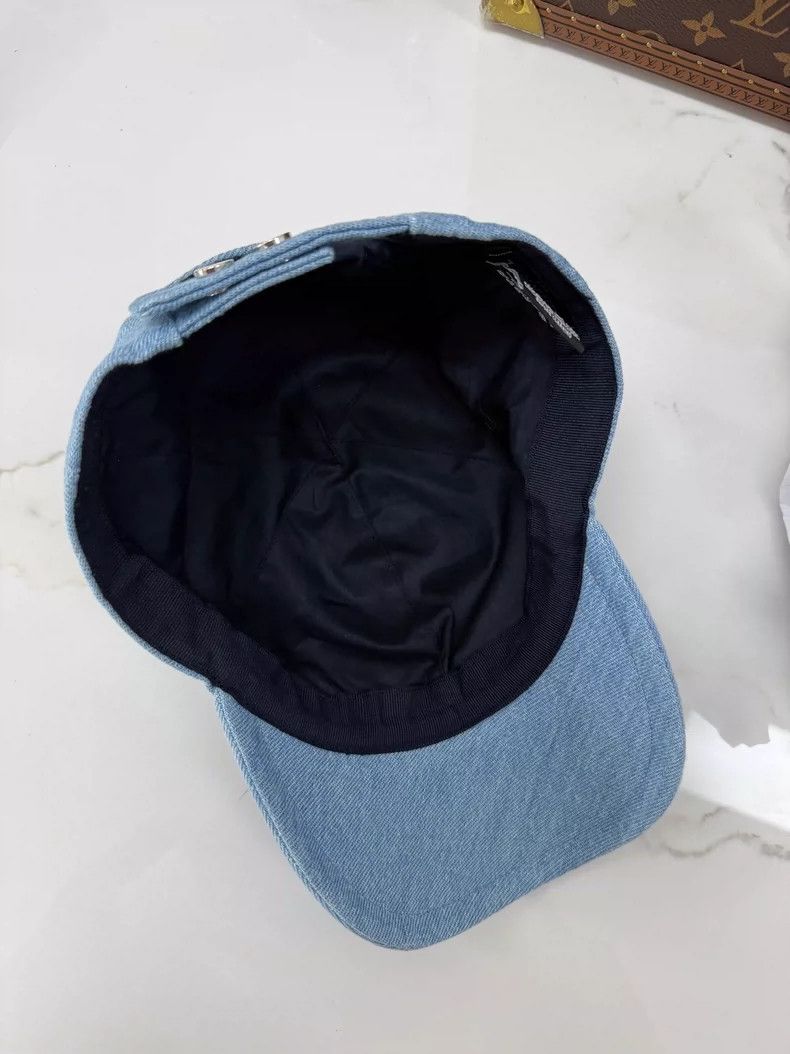 Chanel Sequined Logo Denim Baseball Cap