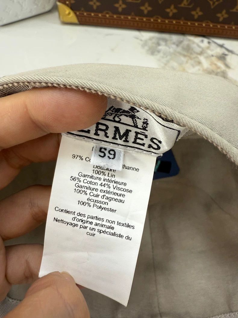 Hermes Hermes H Logo Baseball Cap in Gray Size ONE SIZE - 6 Thumbnail