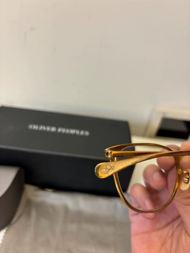 Takahiromiyashita The Soloist. Oliver Peoples Gold Frame Sunglasses with Lenses Size ONE SIZE - 5 Thumbnail