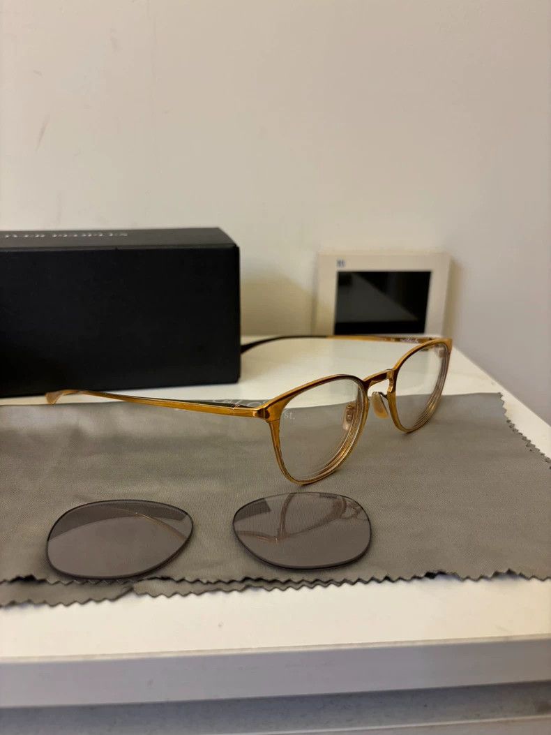 Takahiromiyashita The Soloist. Oliver Peoples Gold Frame Sunglasses with Lenses Size ONE SIZE - 7 Thumbnail