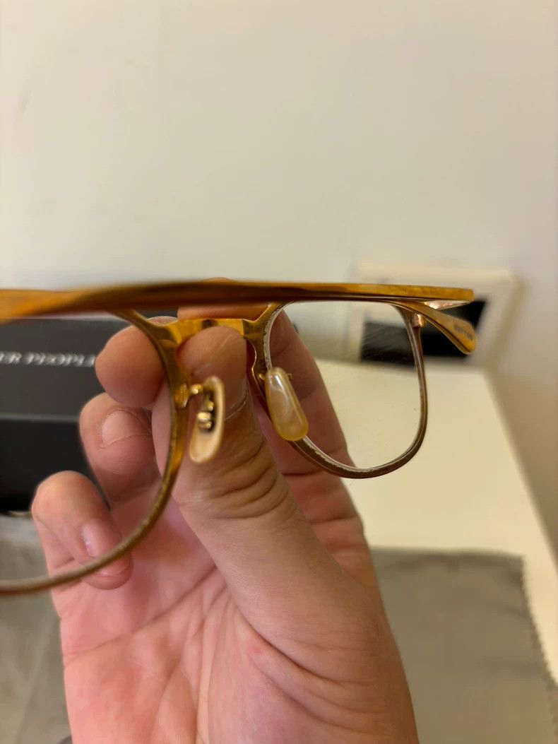 Takahiromiyashita The Soloist. Oliver Peoples Gold Frame Sunglasses with Lenses Size ONE SIZE - 3 Thumbnail