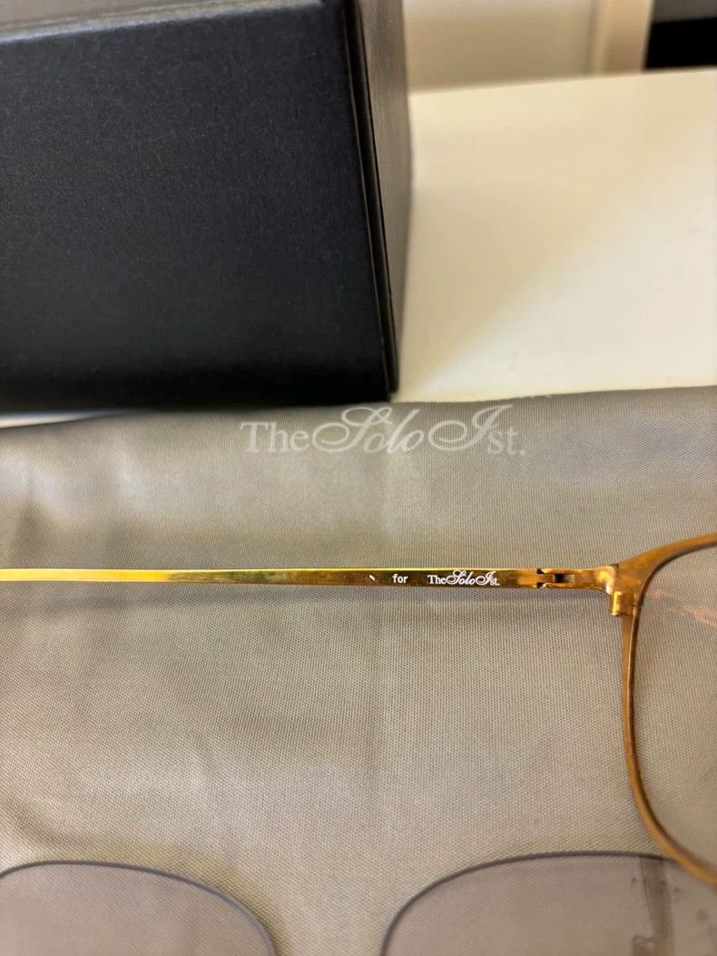 Takahiromiyashita The Soloist. Oliver Peoples Gold Frame Sunglasses with Lenses Size ONE SIZE - 6 Thumbnail