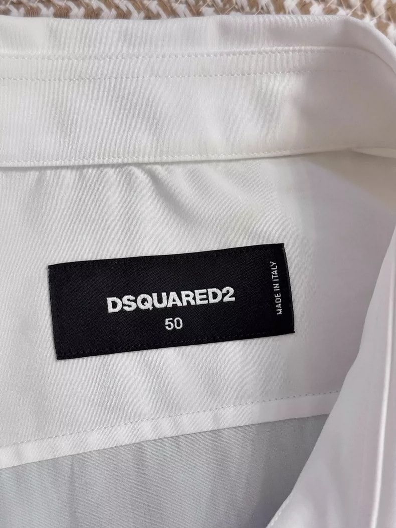 Dsquared2 Dsquared2 Men's White Dress Shirt Size US L / EU 52-54 / 3 - 4 Thumbnail
