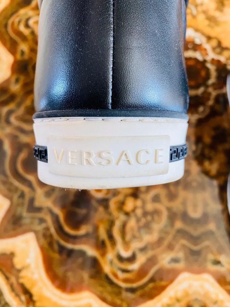Versace Versace High-Top Men's Shoes in Blue Size US 10.5 / EU 43-44 - 4 Thumbnail
