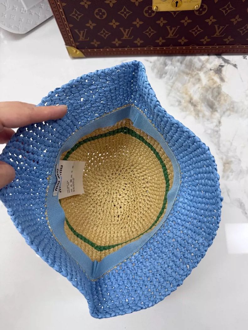 Miu Miu Miu Miu Colorful Woven Fisherman Hat Size ONE SIZE - 4 Thumbnail