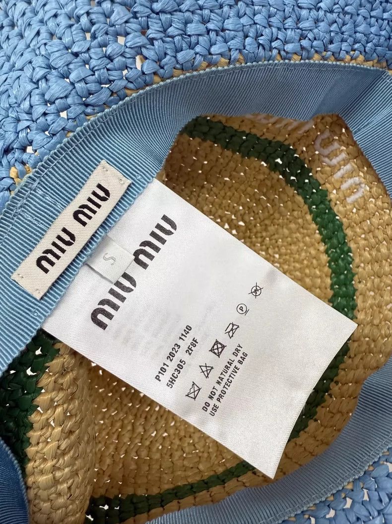 Miu Miu Miu Miu Colorful Woven Fisherman Hat Size ONE SIZE - 5 Thumbnail
