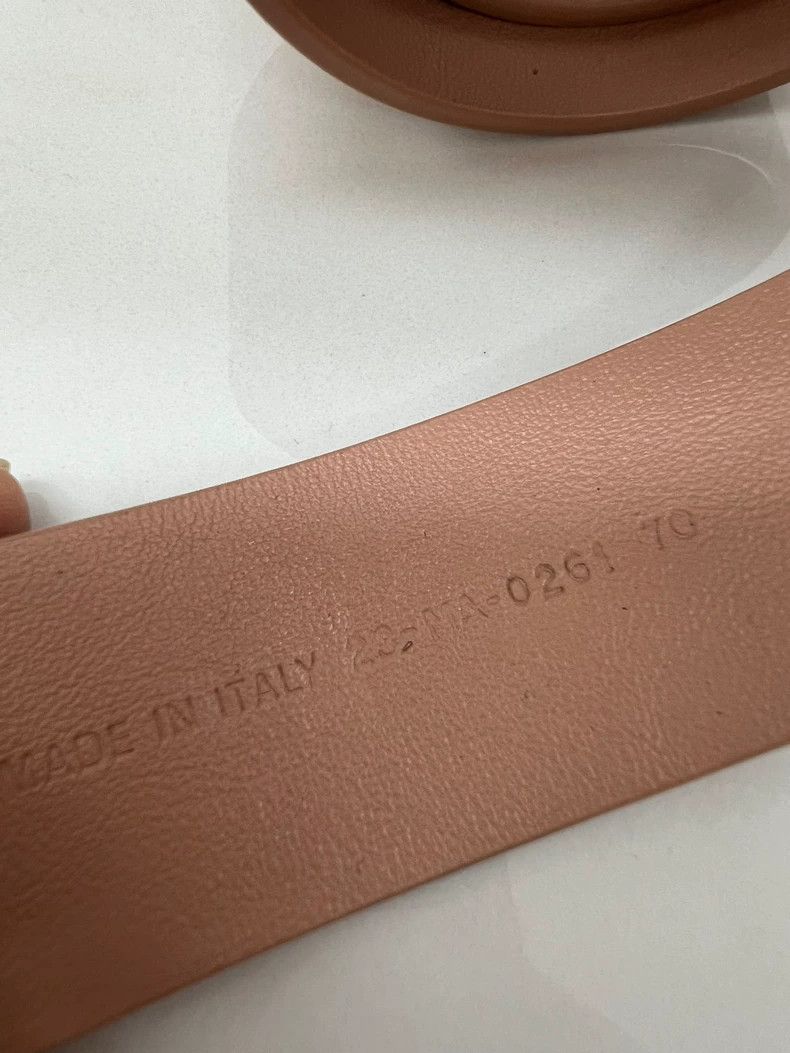 Dior Dior Gold Buckle Belt in Nude Pink Size ONE SIZE - 4 Thumbnail