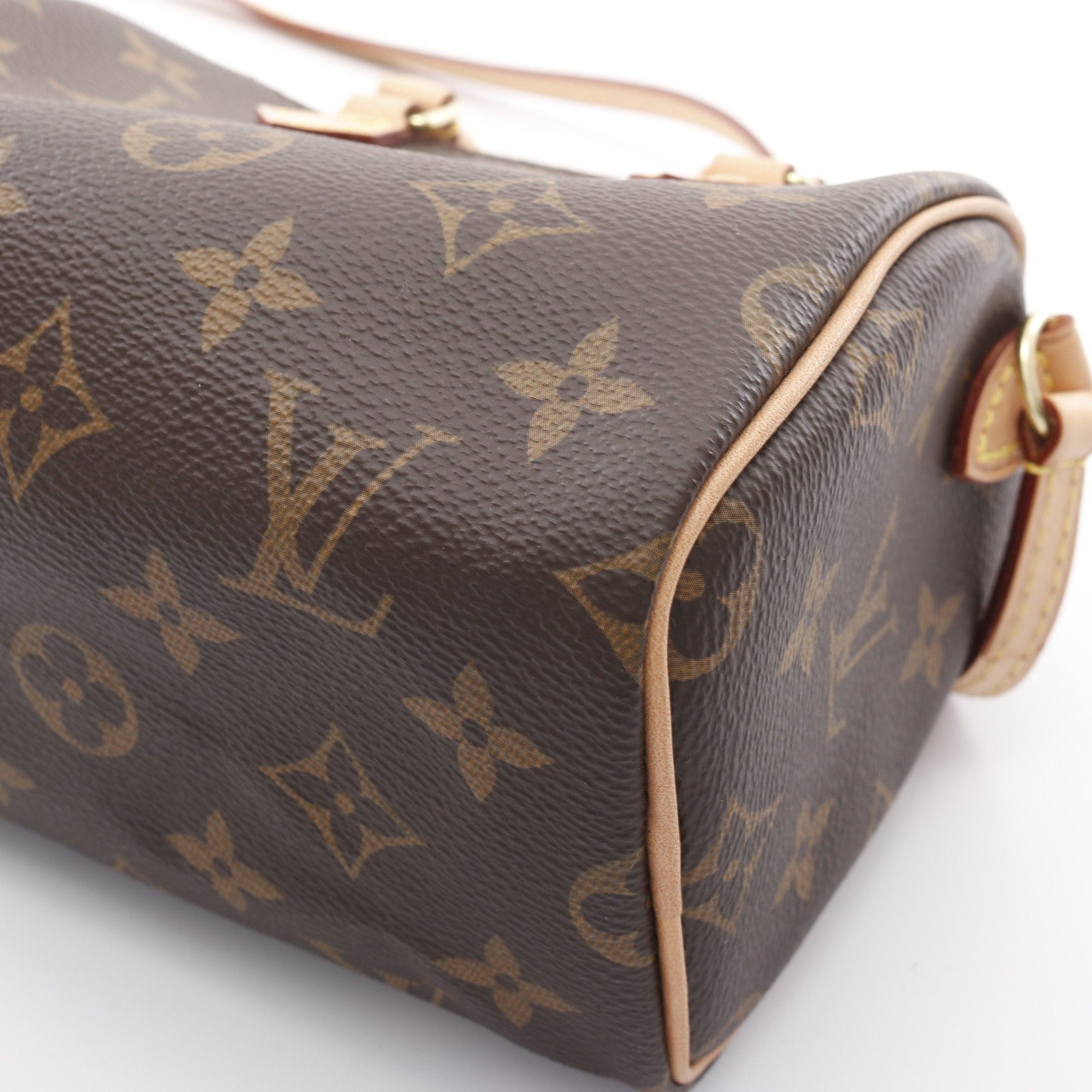 Louis Vuitton Louis Vuitton Nano Speedy Monogram Shoulder Bag Leather Brown Size ONE SIZE - 7 Thumbnail
