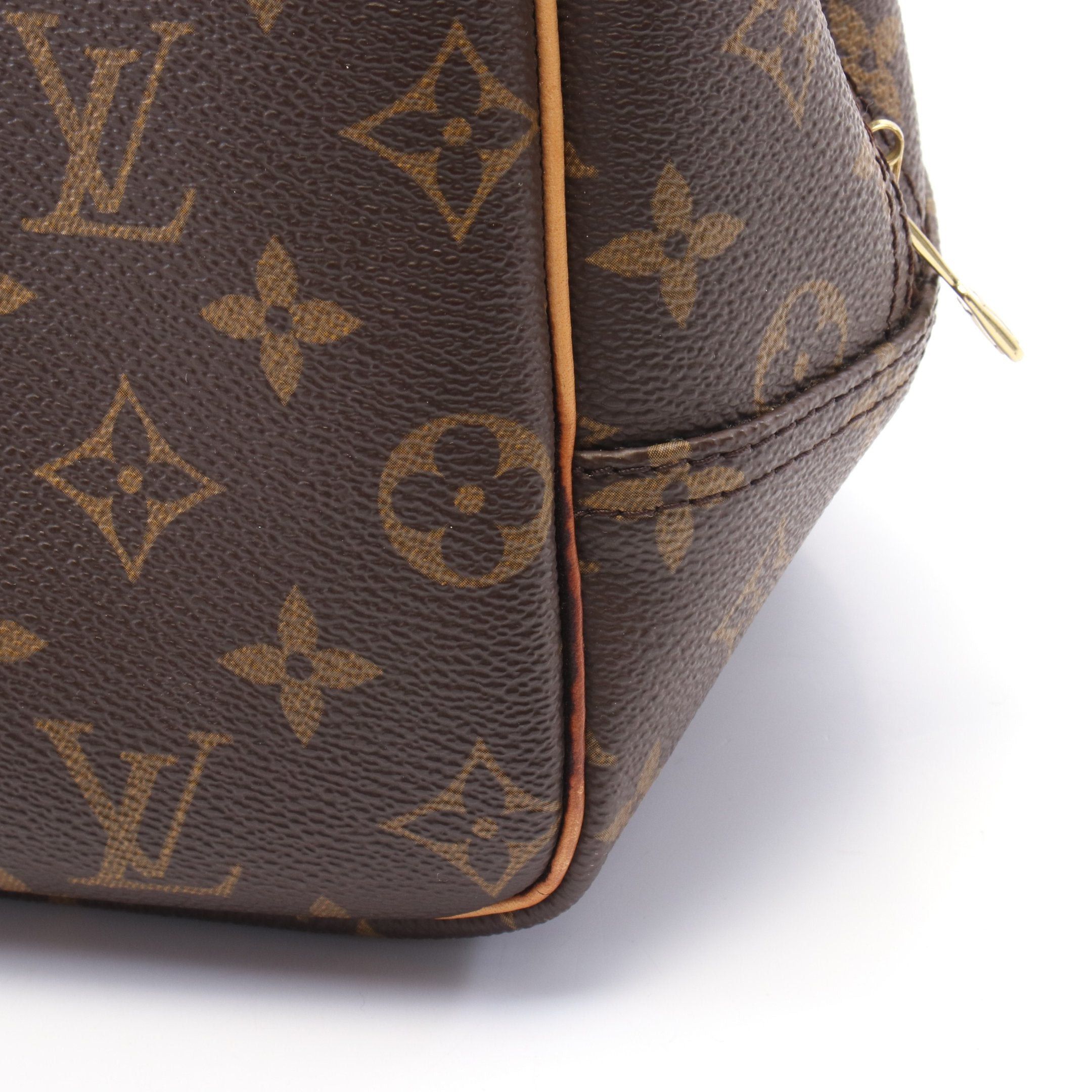 Louis Vuitton Louis Vuitton Deauville Bowling Vanity Monogram Handbag Leather Brown Size ONE SIZE - 9 Thumbnail