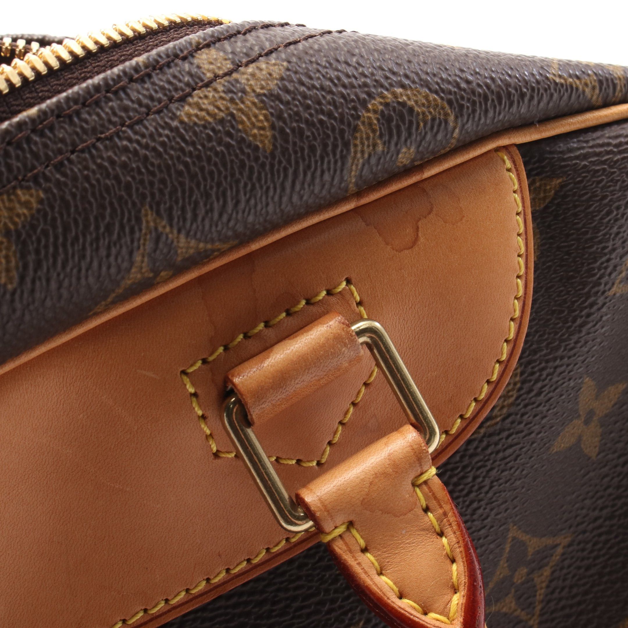 Louis Vuitton Louis Vuitton Deauville Bowling Vanity Monogram Handbag Leather Brown Size ONE SIZE - 8 Thumbnail