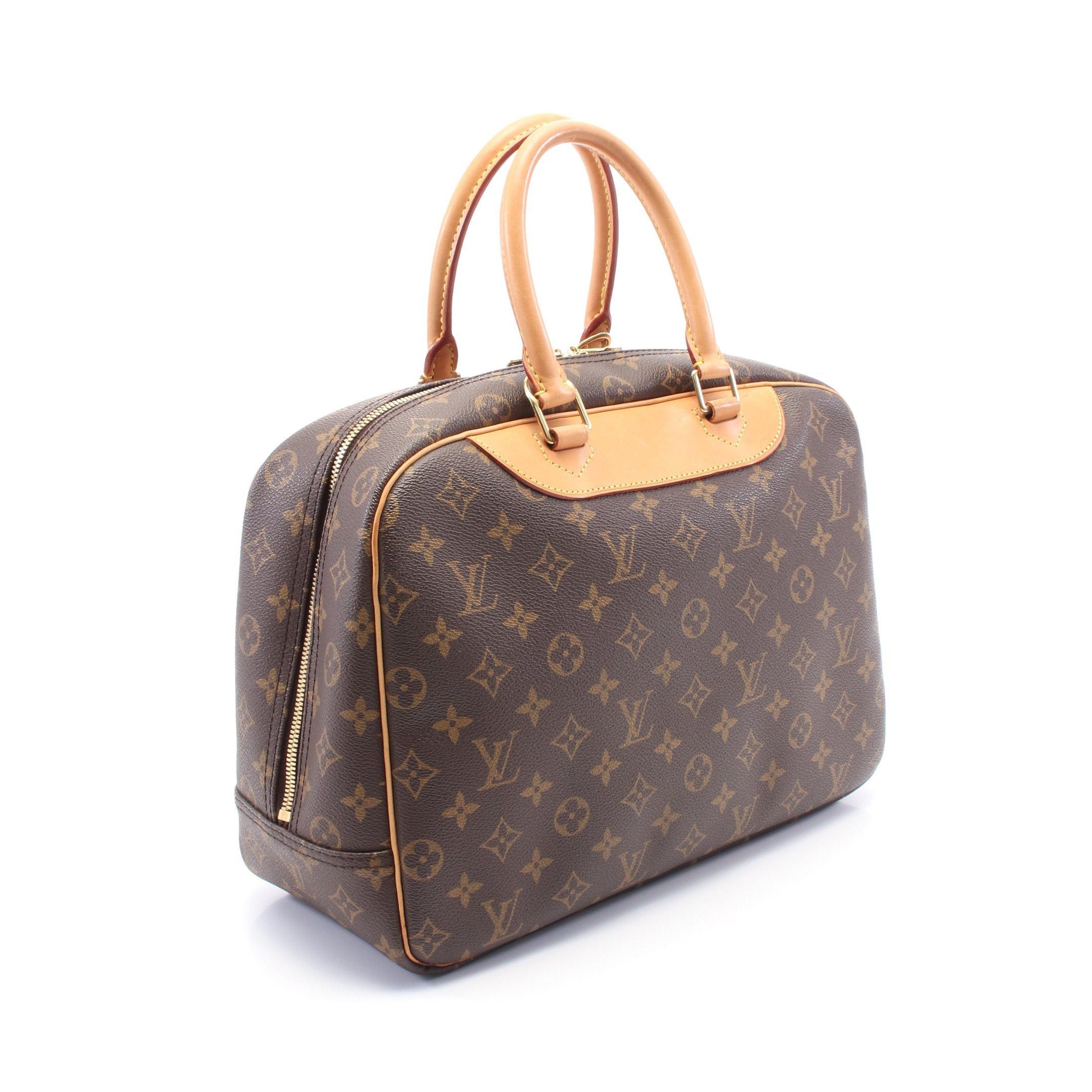 Louis Vuitton Louis Vuitton Deauville Bowling Vanity Monogram Handbag Leather Brown Size ONE SIZE - 2 Thumbnail