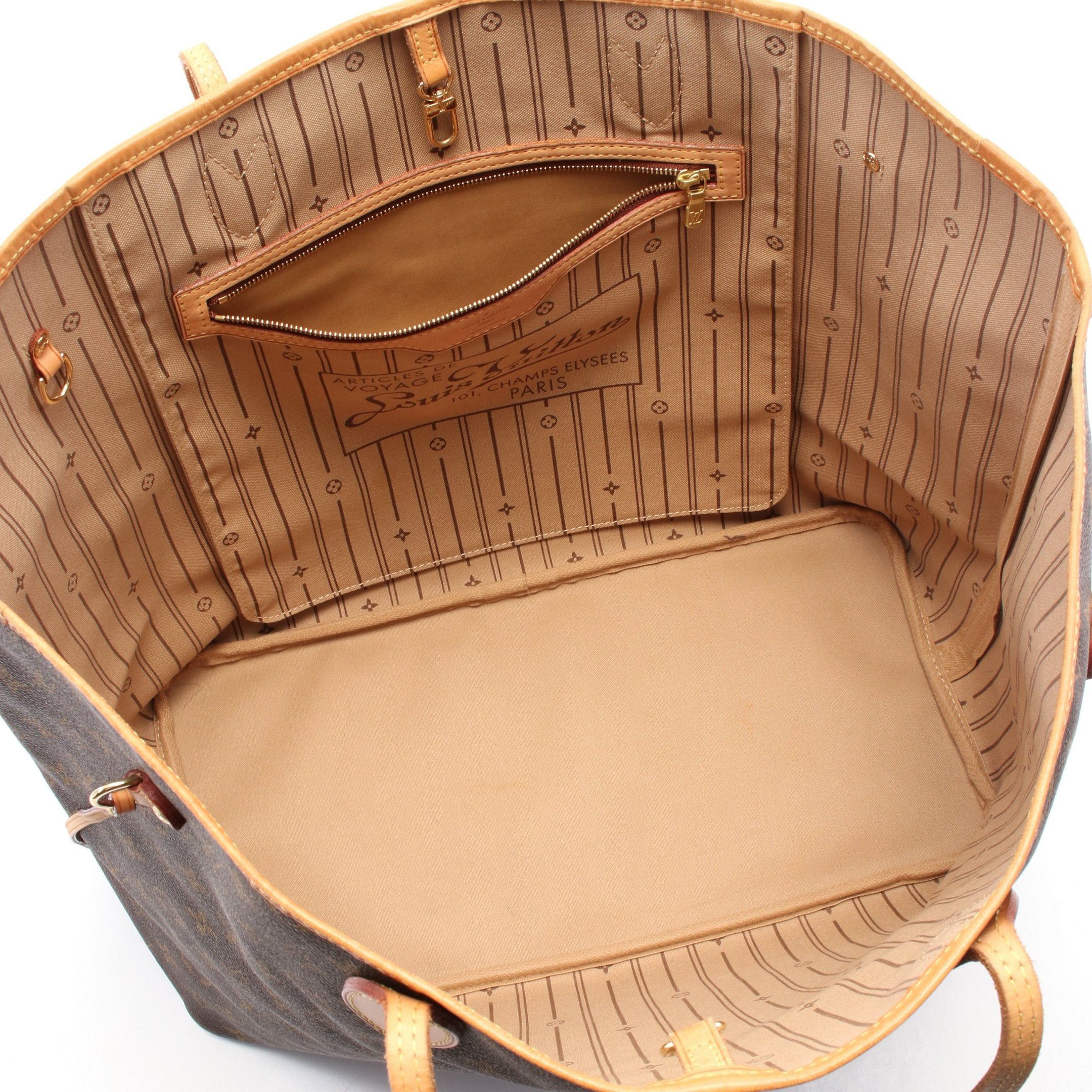 Louis Vuitton Louis Vuitton Neverfull Gm Monogram Shoulder Bag Tote Leather Brown Size ONE SIZE - 3 Thumbnail
