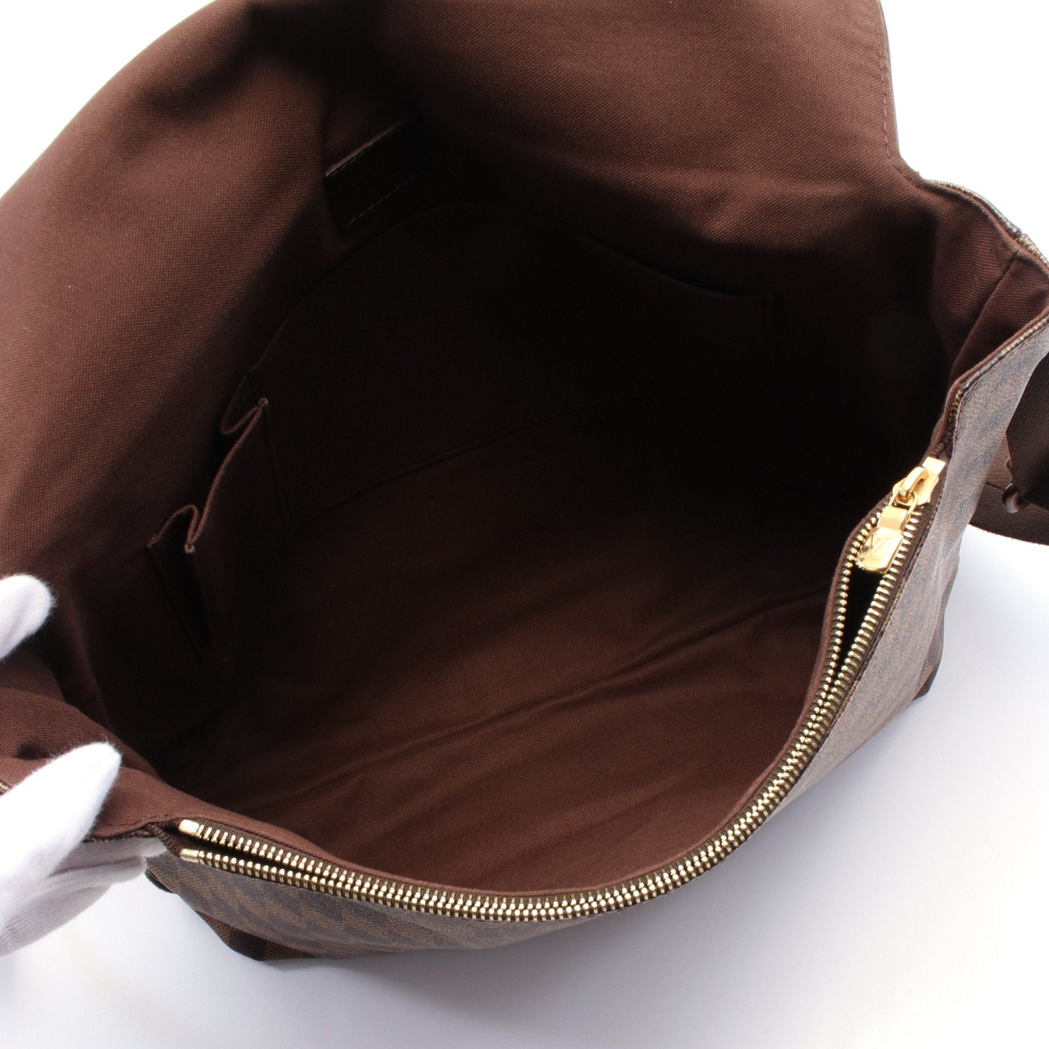 Louis Vuitton Louis Vuitton Brooklyn Mm Damier Ebene Shoulder Bag Leather Brown Size ONE SIZE - 3 Thumbnail