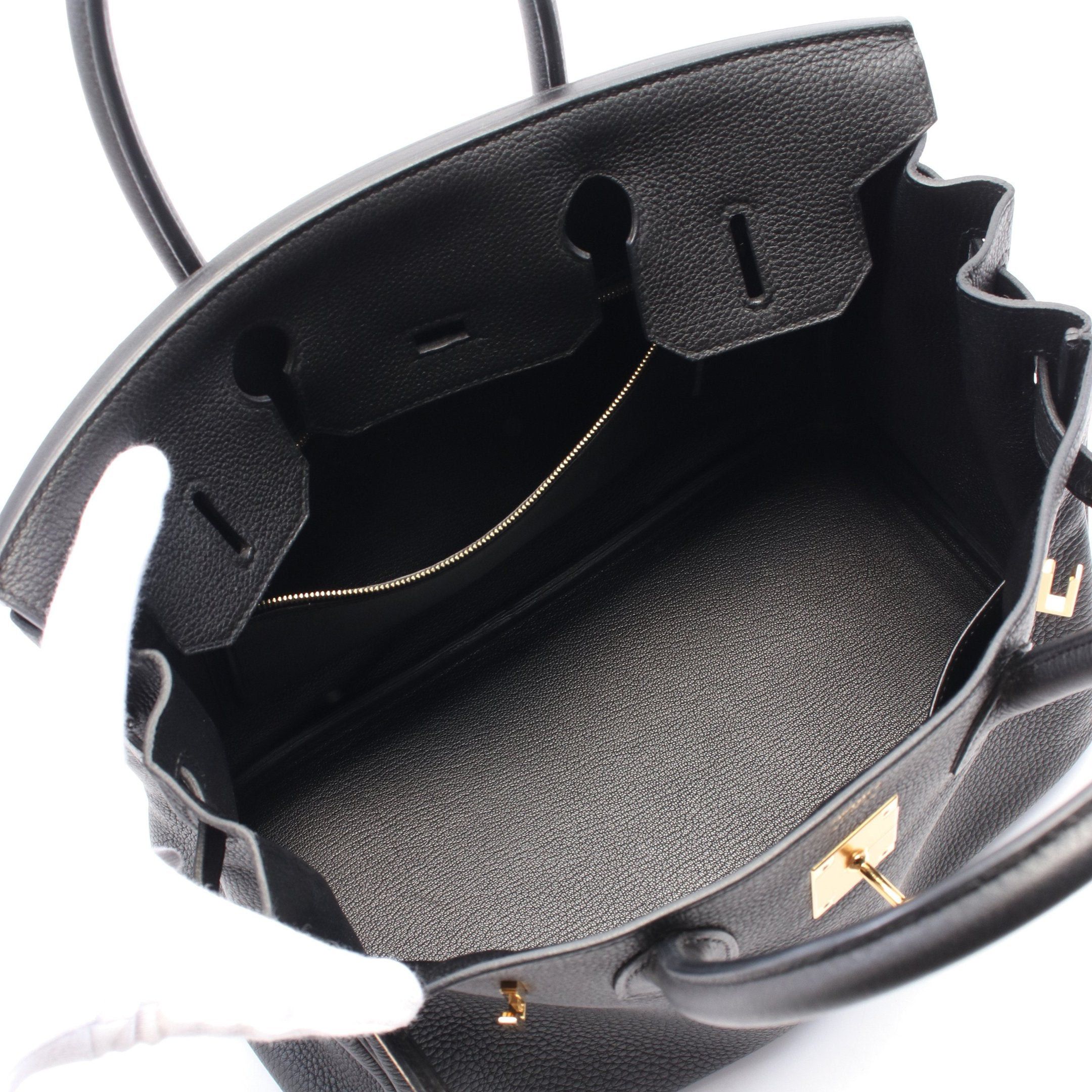Hermes Hermes Birkin 30 Handbag Togo Black Gold Hardware A Stamp Size ONE SIZE - 3 Thumbnail