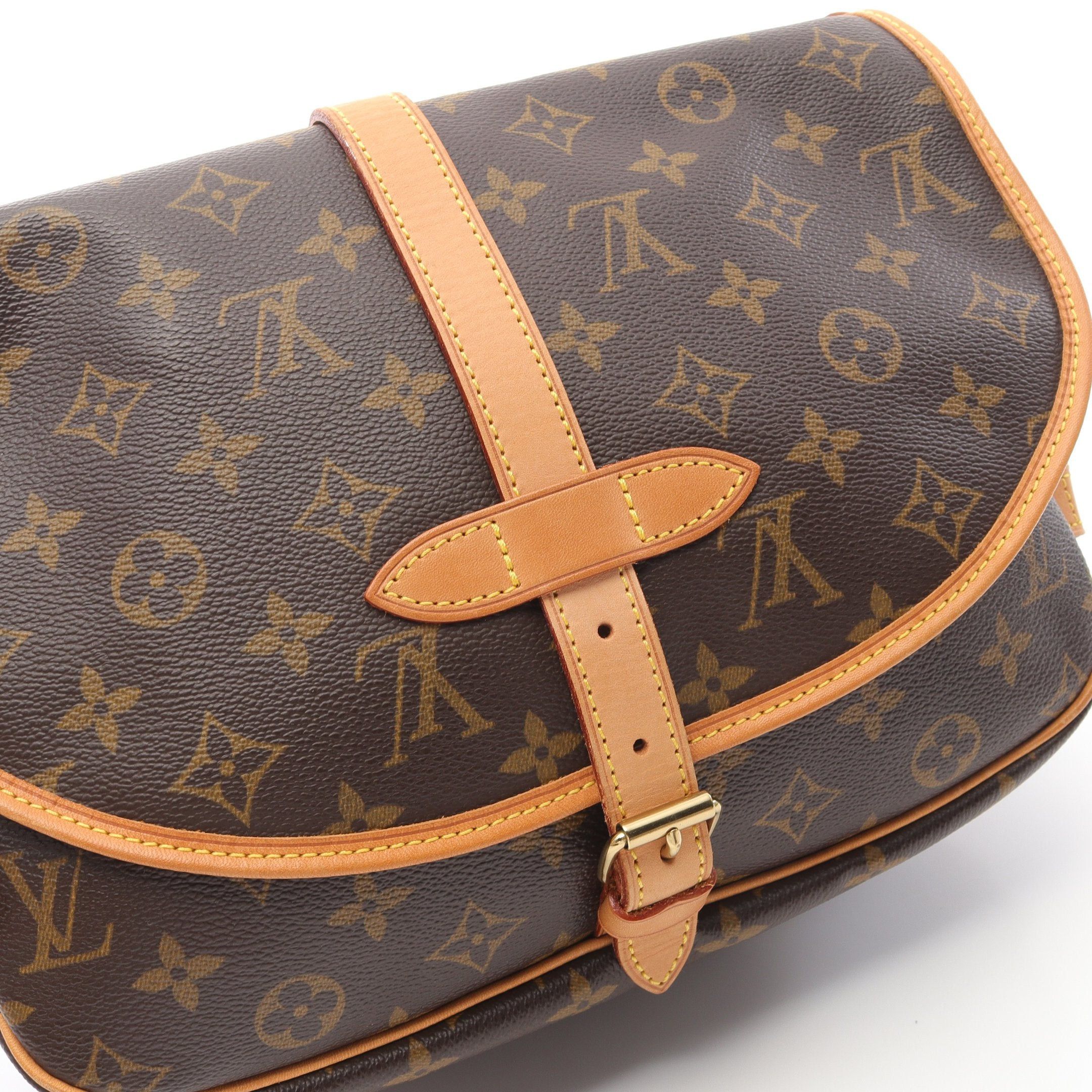 Louis Vuitton Louis Vuitton Saumur 30 Monogram Shoulder Bag Leather Brown Size ONE SIZE - 8 Thumbnail