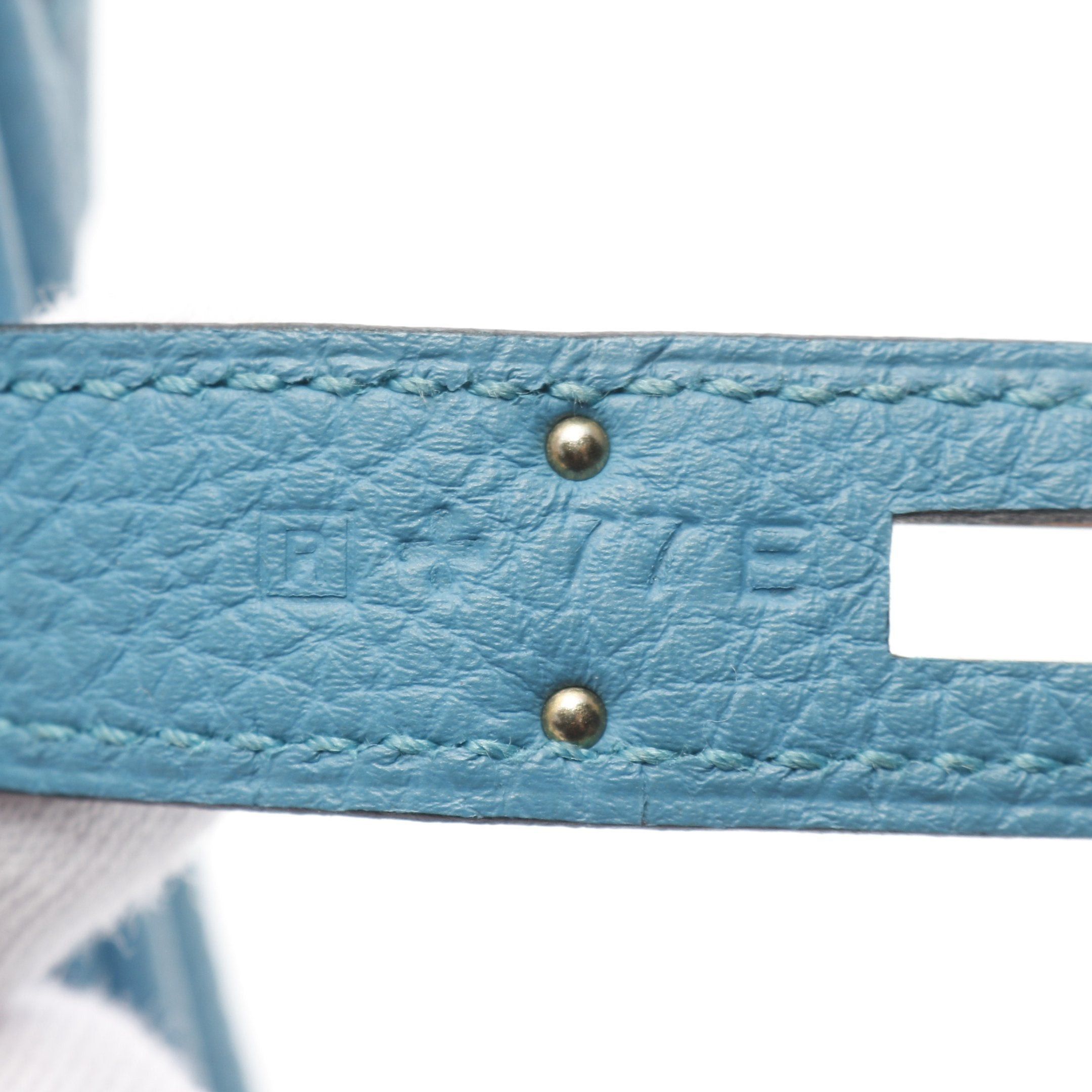 Hermes Hermes Birkin 30 Blue Paon Handbag Togo Silver Hardware □ R Stamp Size ONE SIZE - 5 Thumbnail