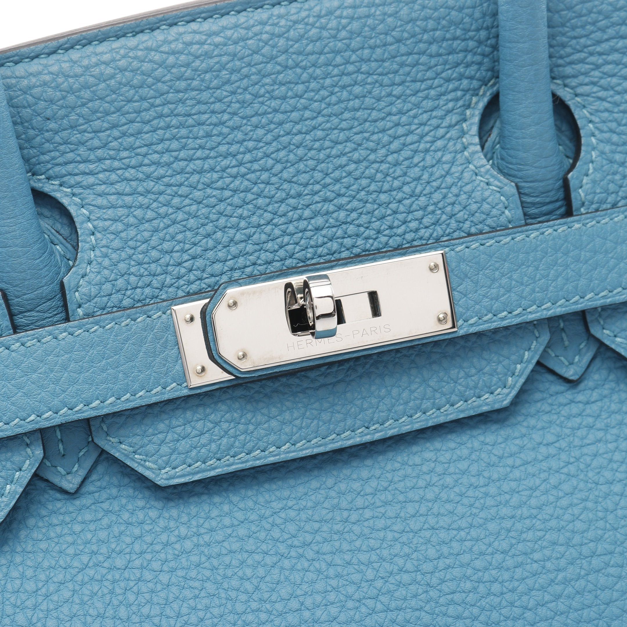 Hermes Hermes Birkin 30 Blue Paon Handbag Togo Silver Hardware □ R Stamp Size ONE SIZE - 9 Thumbnail