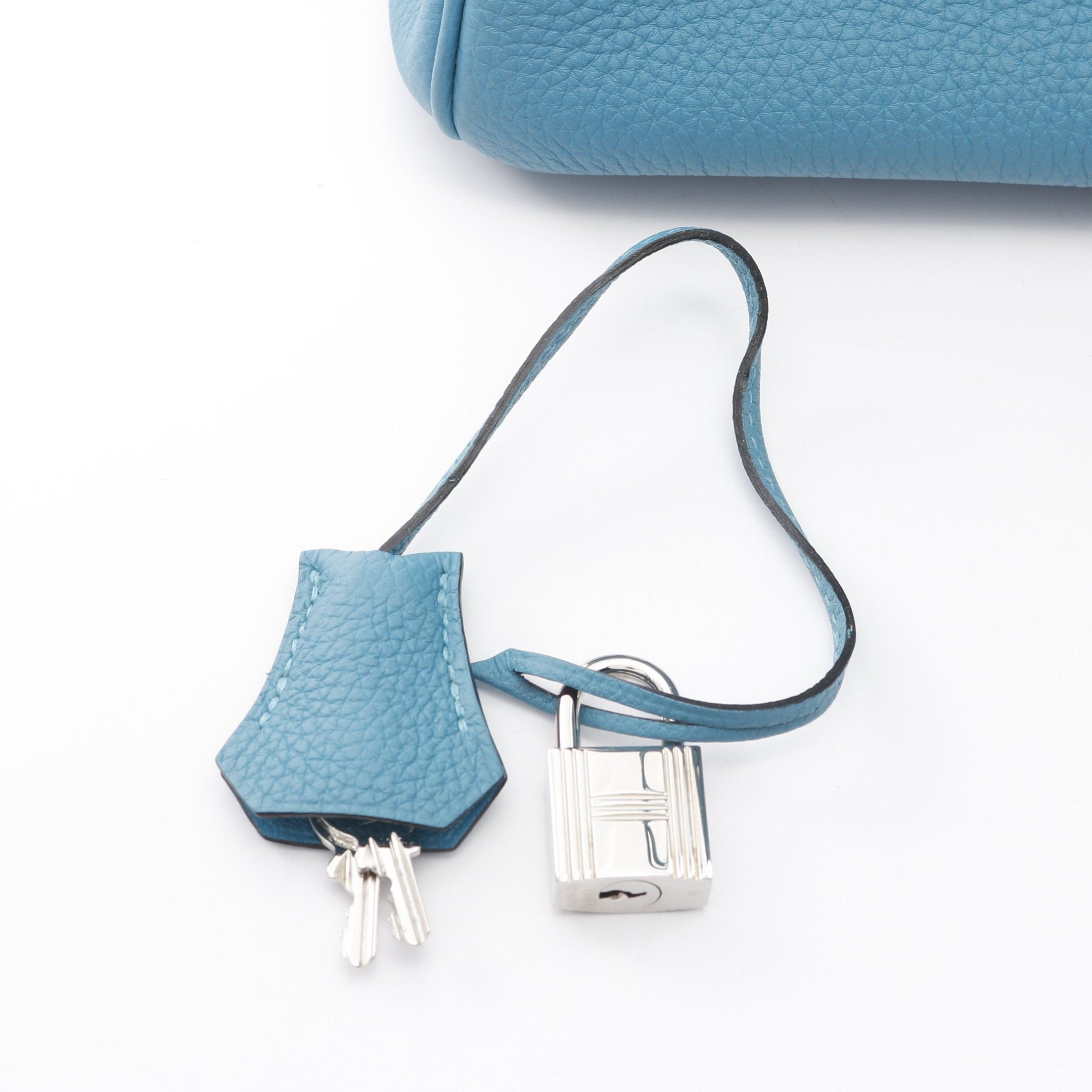 Hermes Hermes Birkin 30 Blue Paon Handbag Togo Silver Hardware □ R Stamp Size ONE SIZE - 6 Thumbnail