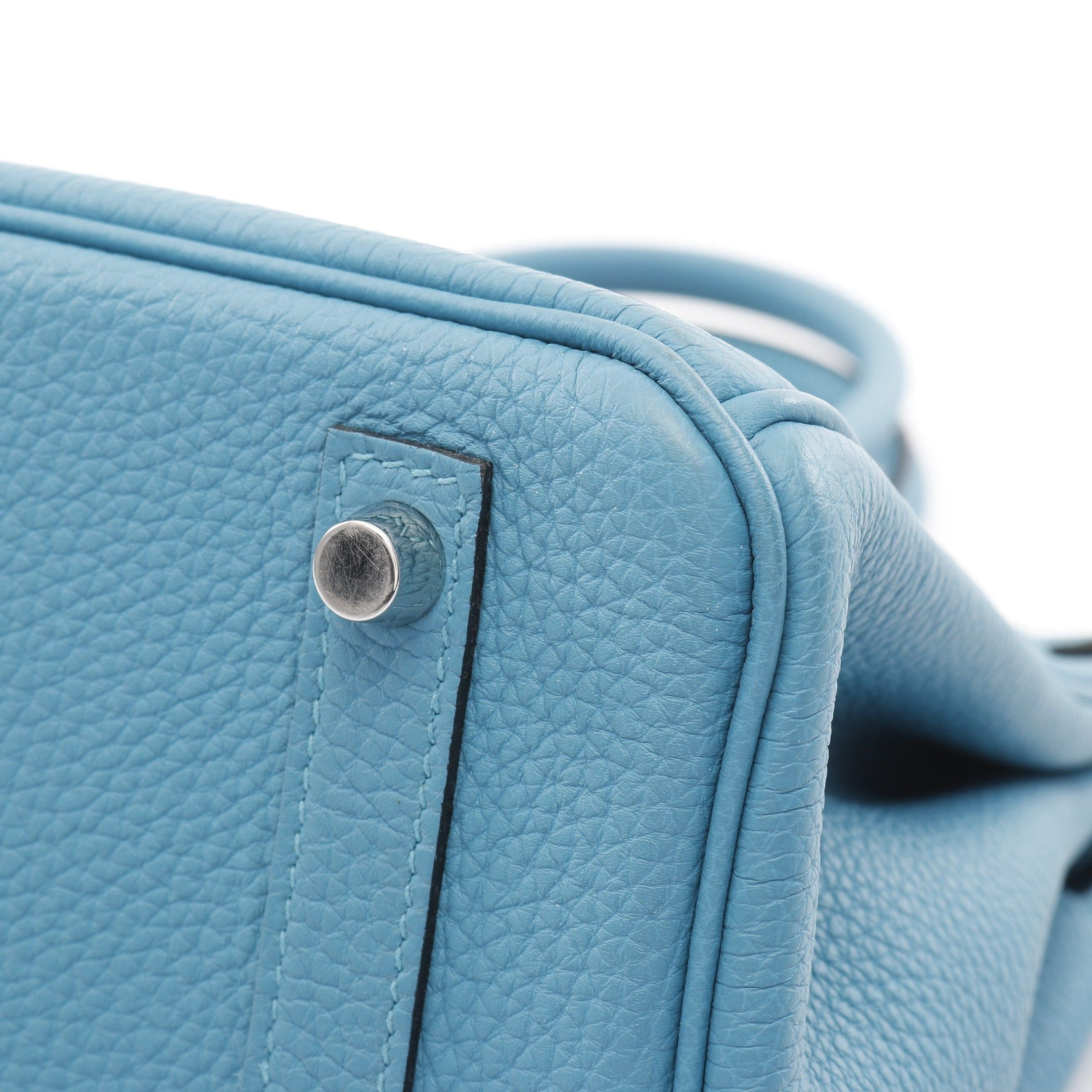 Hermes Hermes Birkin 30 Blue Paon Handbag Togo Silver Hardware □ R Stamp Size ONE SIZE - 7 Thumbnail
