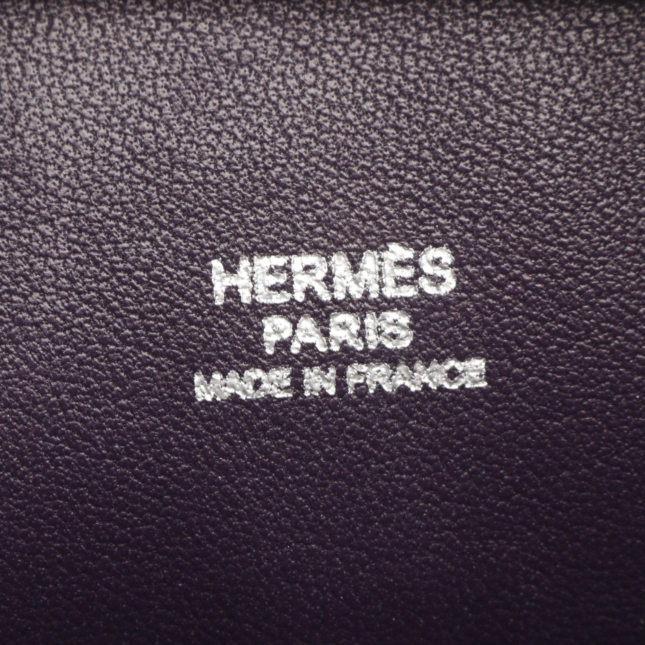 Hermes Hermes Plum Elan 28 Leysin Handbag Veau Epsom Purple Silver Hardware □I Stamp (Manufactured Around 2005) Size ONE SIZE - 4 Thumbnail